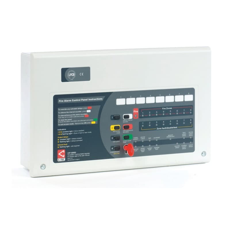 C-Tech CFP704-4 Standard 4 Zone Conventional Fire Alarm Panel