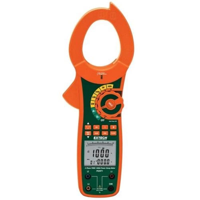 Extech – 1-/3-Phase 1000A True RMS AC Power Clamp Meter – PQ2071