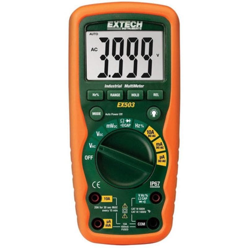 Extech – 10 Function Heavy Duty Industrial Multimeter – EX503