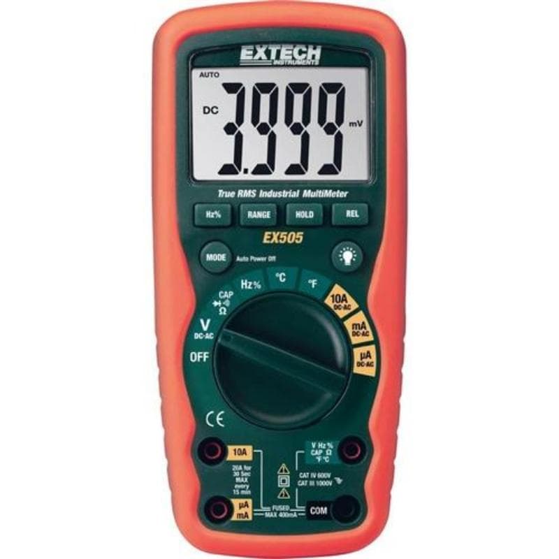Extech – 11 Function Heavy Duty True RMS Industrial Multimeter – EX505