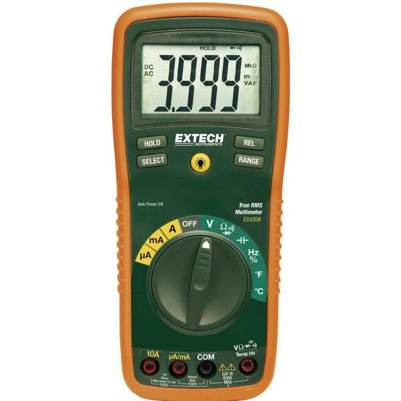 Extech – 11 Function True RMS Professional Multimeter – EX430A