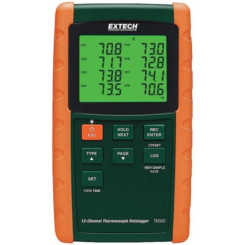 Extech – 12-Channel Datalogging Thermometer – TM500