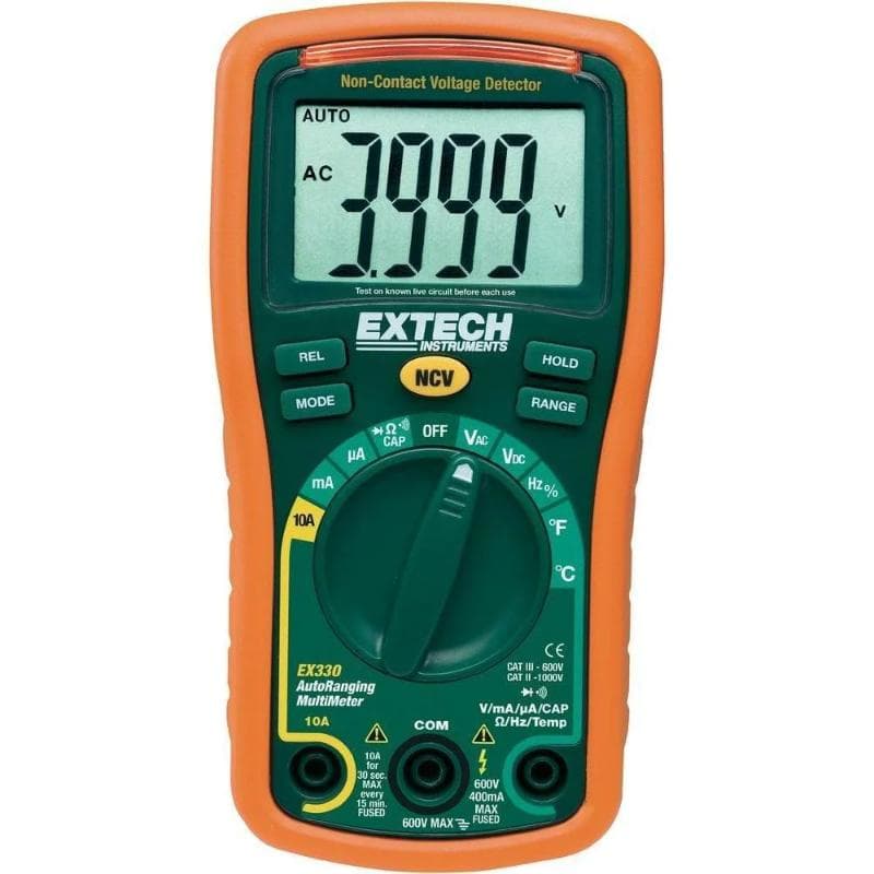 Extech – 12 Function Mini Multimeter/Non-Contact Voltage Detector – EX330