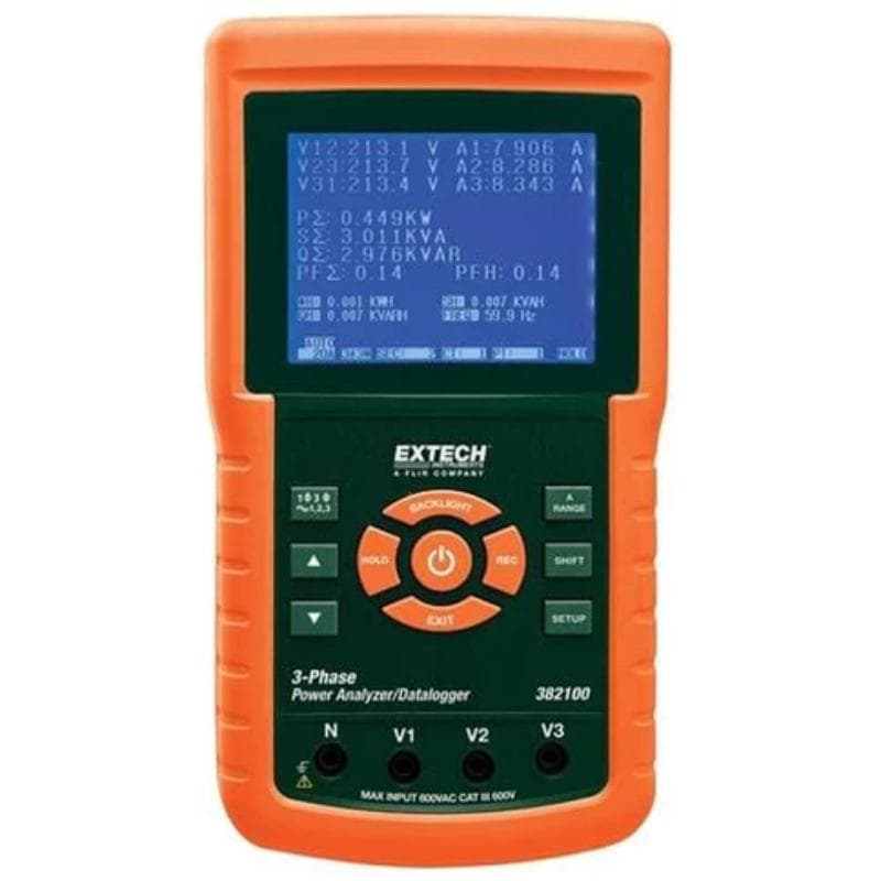 Extech – 1200A 3-Phase Power Analyzer/Datalogger – 382100