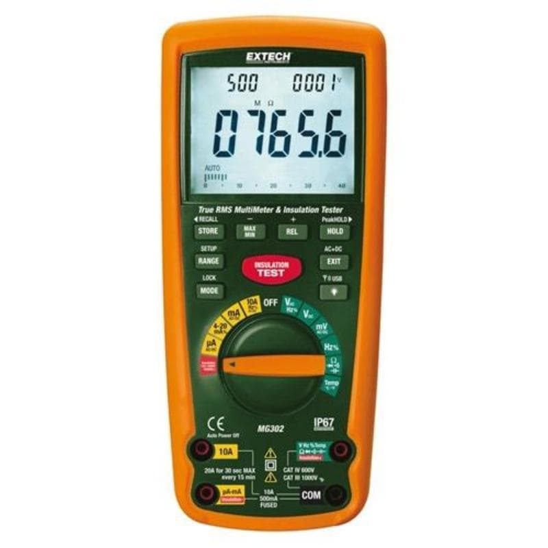 Extech – 13 Function Wireless True RMS Multimeter/Insulation Tester – MG302