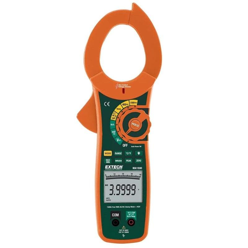 Extech – 1500A True RMS AC/DC Clamp Meter with NCV – MA1500