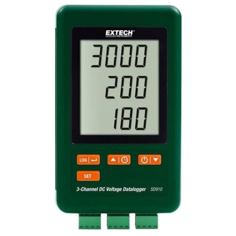Extech – 3-Channel DC Voltage Datalogger – SD910