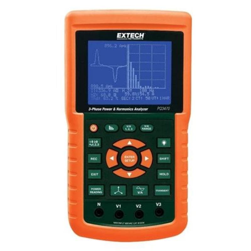 Extech – 3-Phase Graphical Power & Harmonics Analyzer/Datalogger – PQ3470