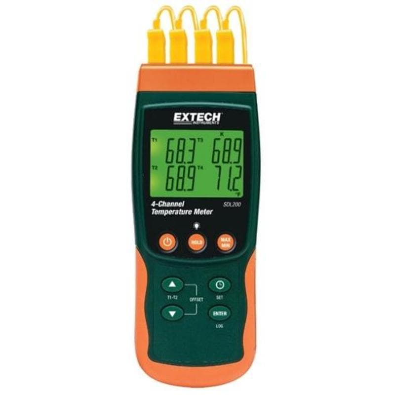Extech – 4-Channel Datalogging Thermometer – SDL200