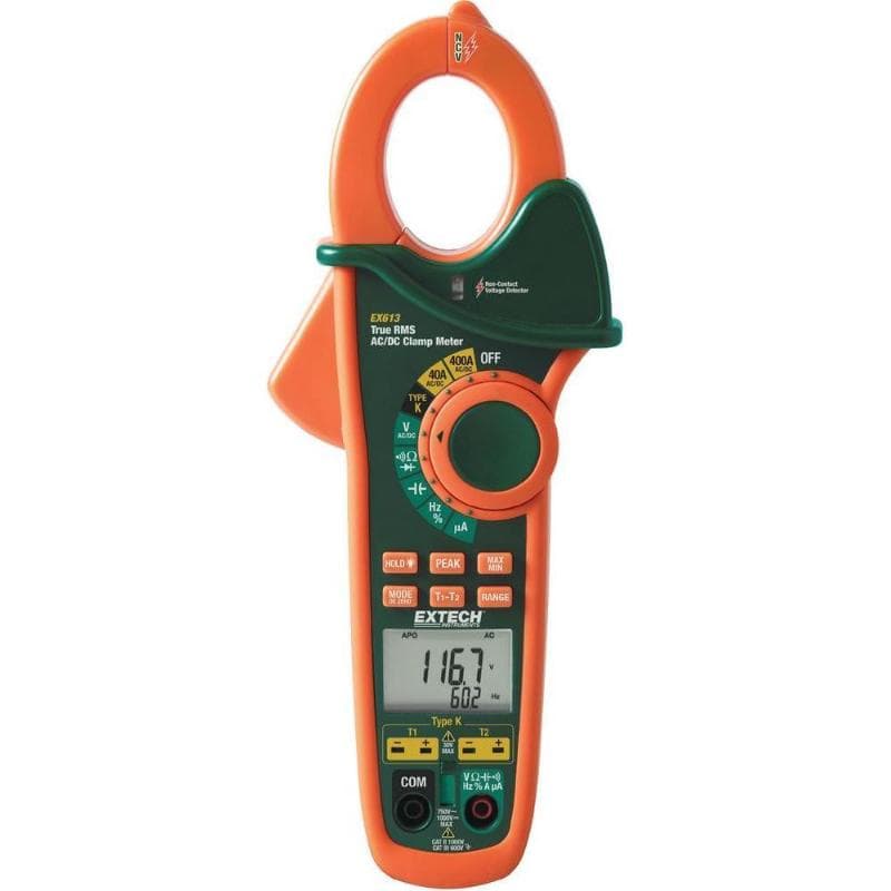 Extech – 400A Dual Input AC/DC Clamp Meter and NCV – EX613
