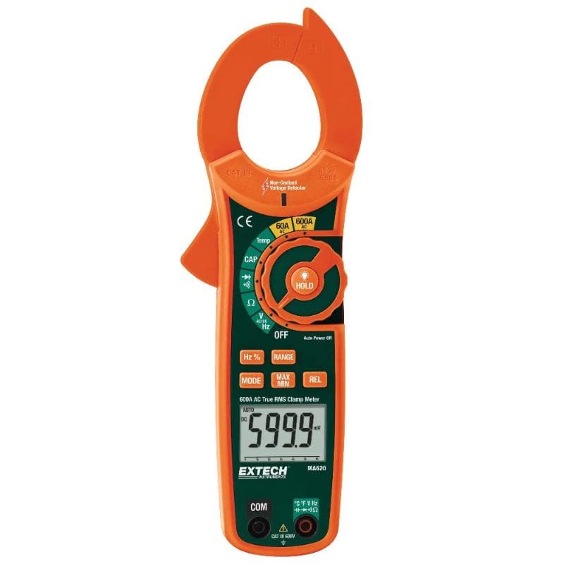 Extech – 600A True RMS AC Clamp Meter with NCV – MA620