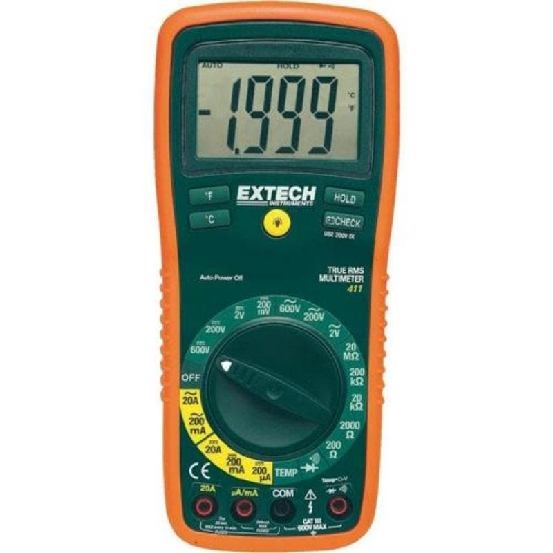 Extech – 8 Function True RMS Professional MultiMeter – EX411