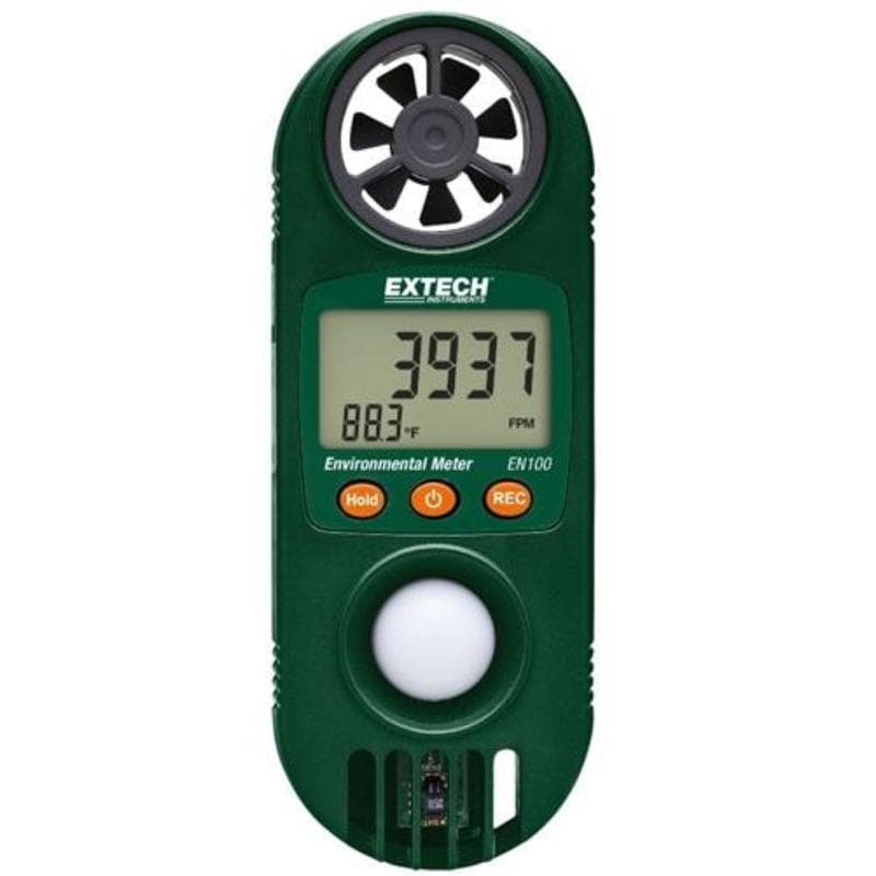 Extech – Compact Hygro Thermo Anemometer with Light Sensor – EN100