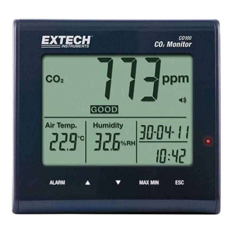 Extech – Desktop Indoor Air Quality CO2 Monitor – CO100