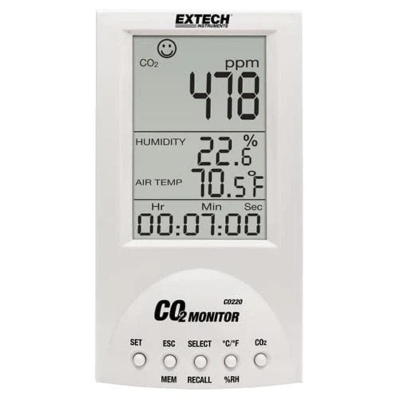 Extech – Desktop Indoor Air Quality CO2 Monitor – CO220