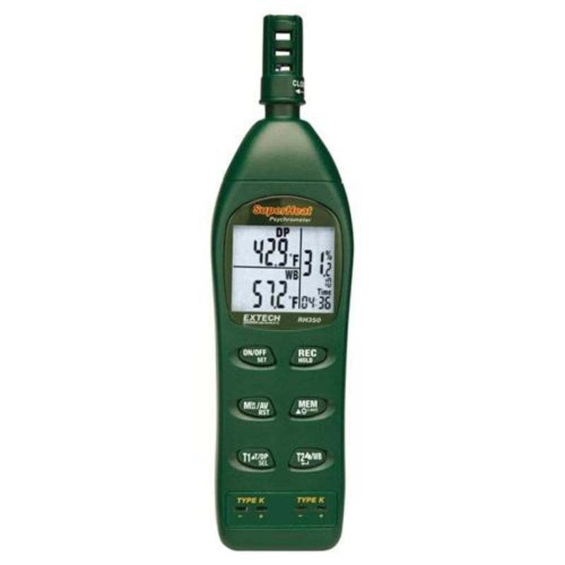 Extech – Dual Input Hygro Thermometer Psychrometer – RH350