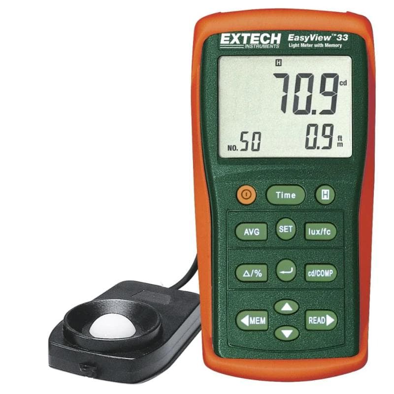 Extech – Easy View Light Meter with Memory – EA33