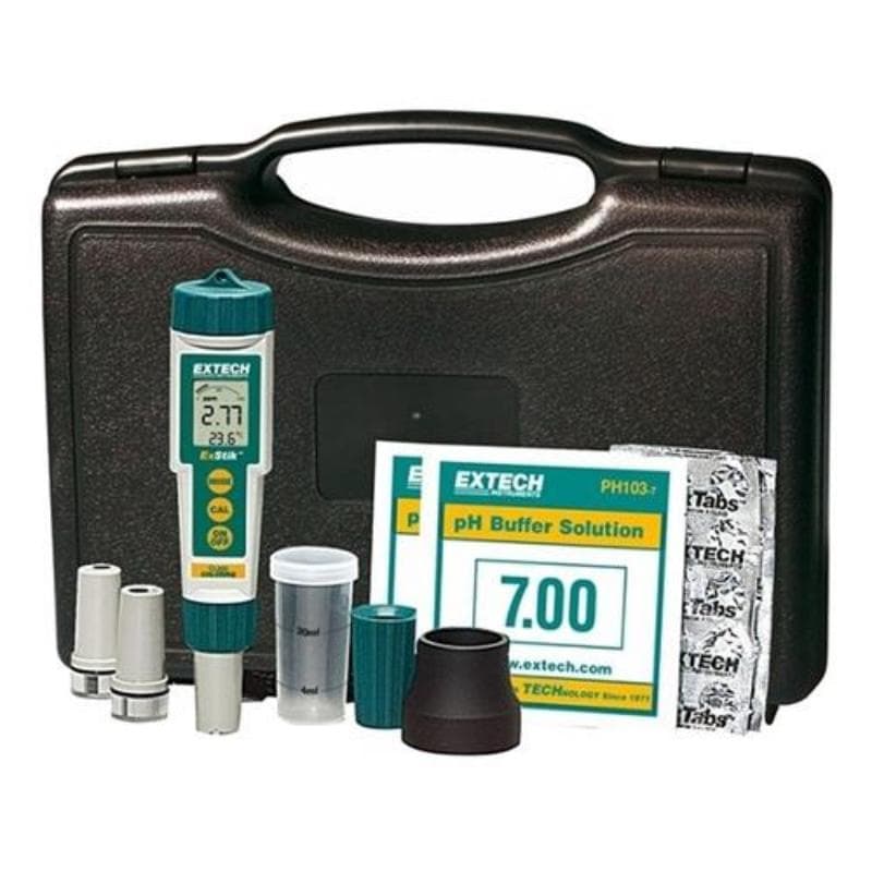Extech – ExStik 3-in-1 Chlorine, pH, Temperature Kit – EX800