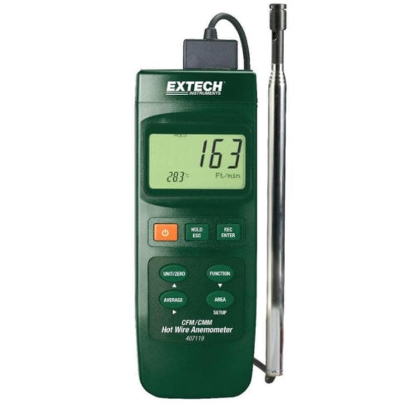 Extech – Heavy Duty CFM Hot Wire Thermo Anemometer – 407119