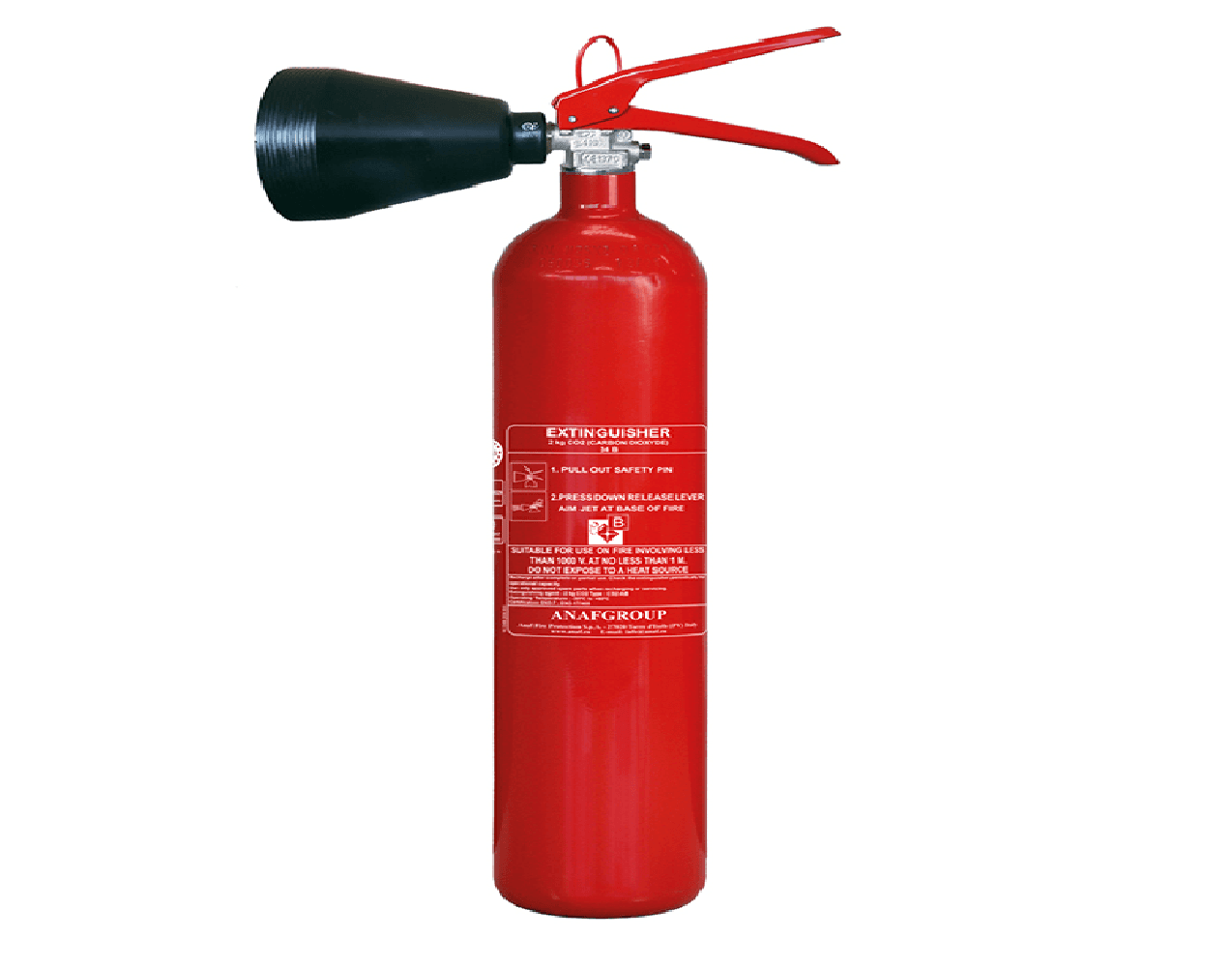 Fire Extinguisher CO2, 2 kg, SOLAS/MED (EN)