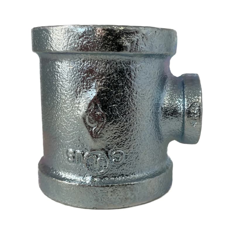 Galvanized. Reducer Tee, 2″X 1 ¼” (MOQ-3Pcs)