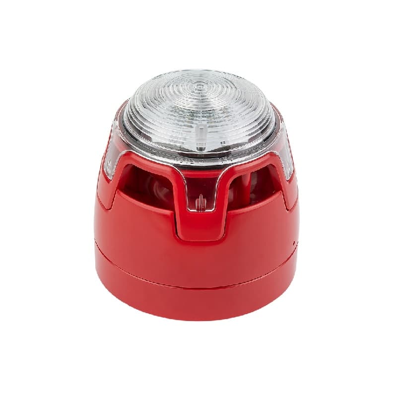 KAC CWSS-RR-S3 Red Body Shallow Base Red LED Sounder Beacon