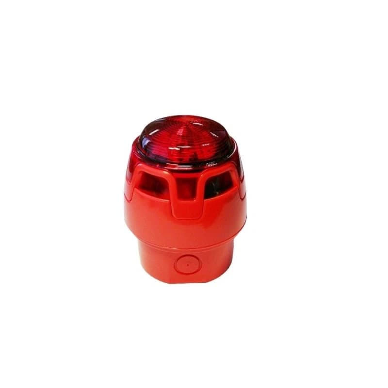 KAC CWSS-RR-W3 Red Body Deep Base Red LED (IP65) Sounder Beacon