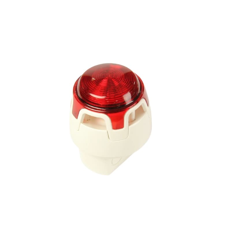 KAC CWSS-WR-W3 White Body Deep Base Red LED (IP65) Sounder Beacon