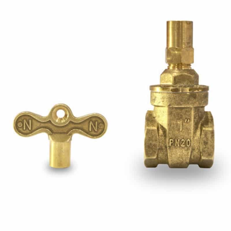FWIC L25 -1” LOCK SHIELD VALVE WITH KEY, BRASS, PN20