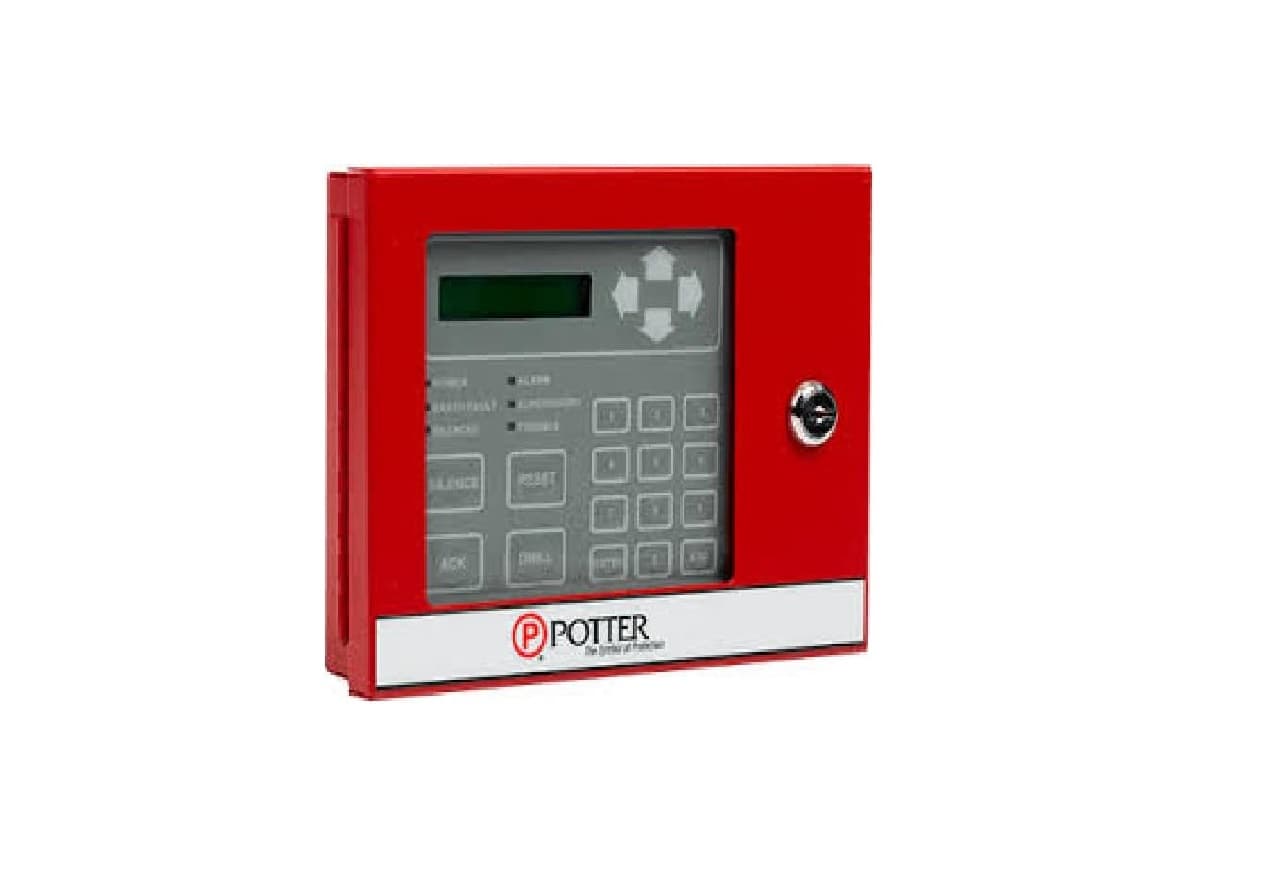 Potter RA-6075 LCD/Keypad 32 Character Remote Annunciator With Metal Enclosure, UL Listed
