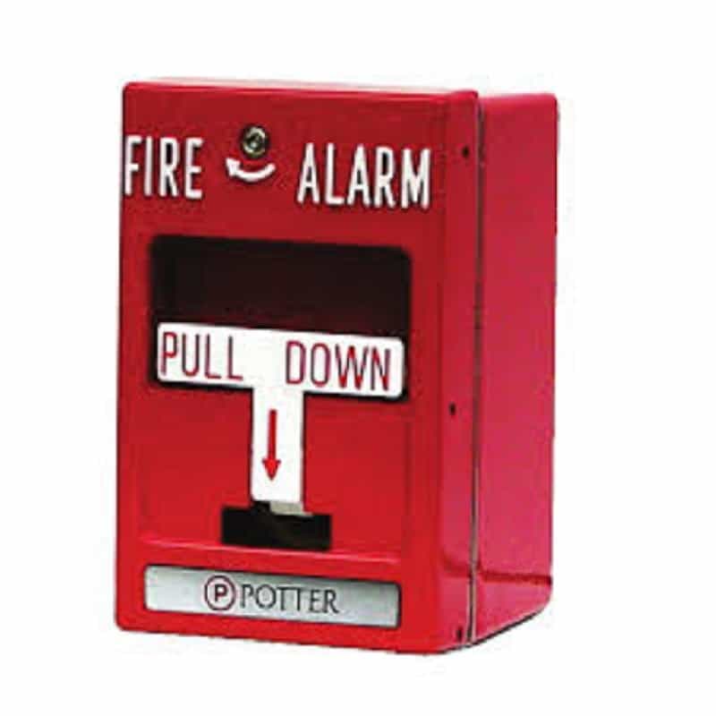 Potter RMS-1T-WP Single Action, Weatherproof Hex Reset Pull Station Red (1000401), UL Listed