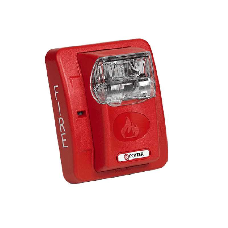 Potter S-24WR Wall Mount Selectable Candela Strobe Red, UL Listed