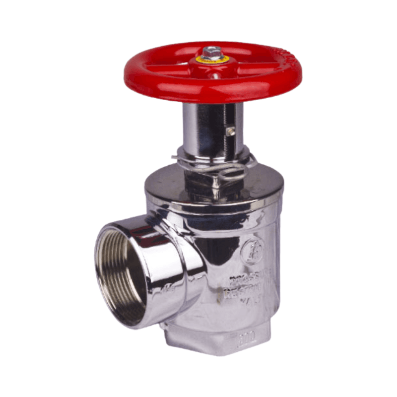 SHIELD SD-PRV205 PRESSURE REDUCING ANGLE VALVE (PRV) 300PSI/CHROME/A155, Size: 2½”