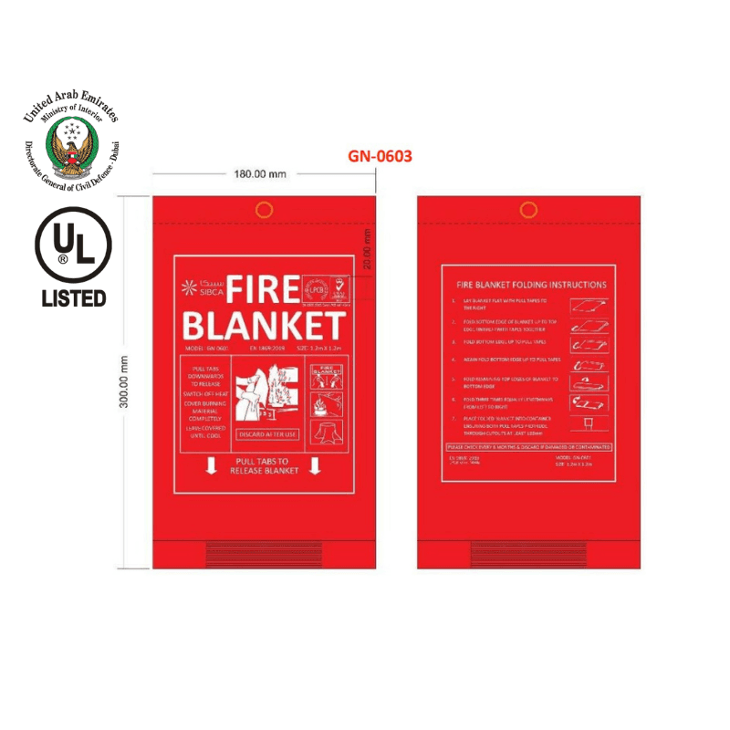 SIBCA-Fire Blanket 1.2m x 1.8m – Woven Fabric-GN-0603 LPCB