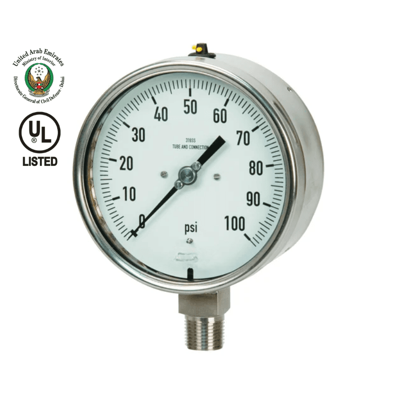SIBCA-Pressure Gauge UL/FM Listed-PG01-100-L1/4N C141