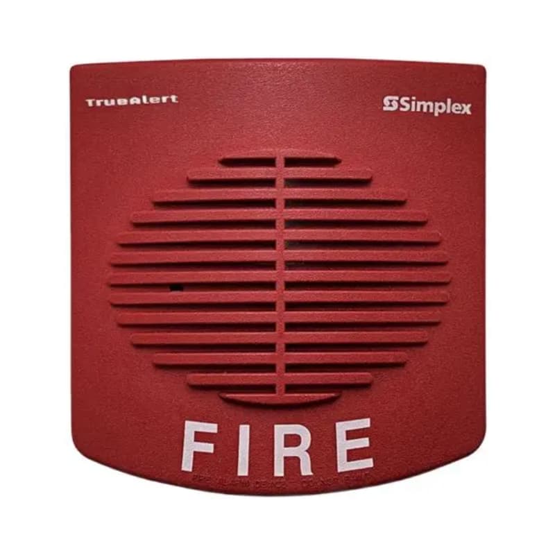 Truealert Non-Addressable Electronic Horn, Red With White “Fire” Lettering