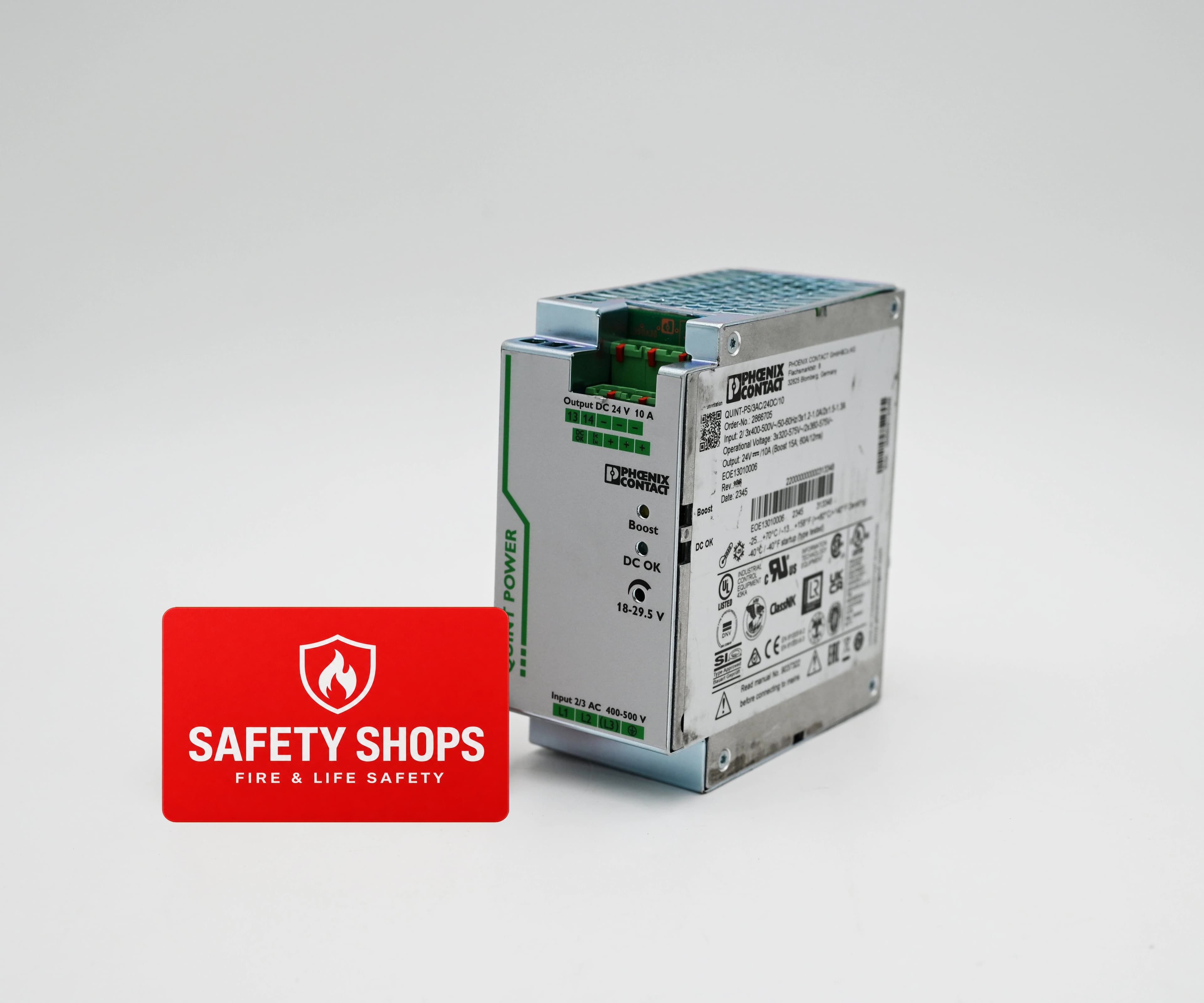 Phoenix Contact 2866705 QUINT POWER 24 VDC 10 A Three-Phase DIN Rail Power Supply