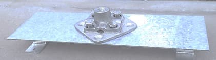 Aluminum Sheet for Terminal Base:
300*100 sized air terminal base sheet for clamping the air terminal base on the roof.