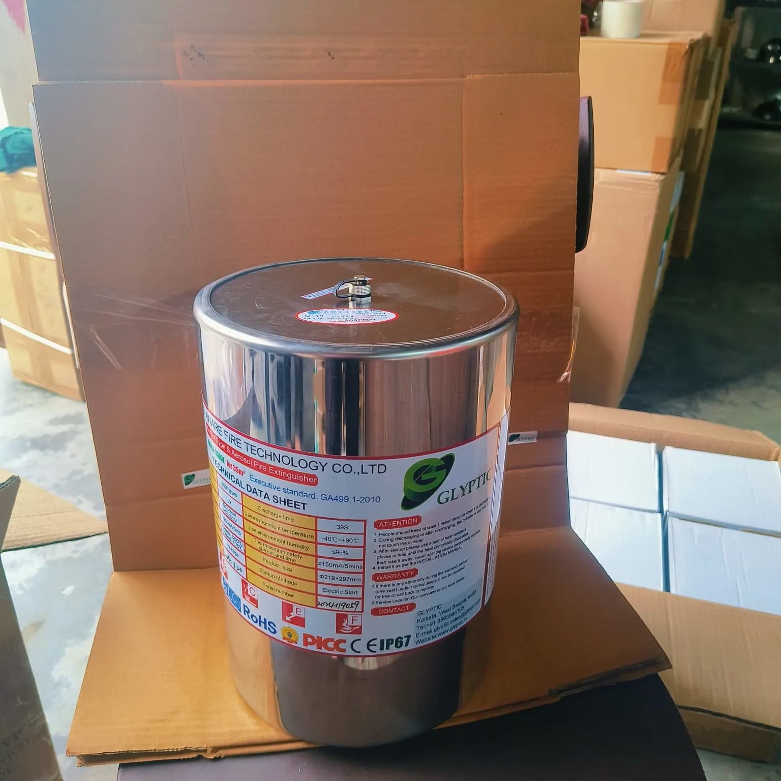 Aerosol Fire Suppression Generator – 750g