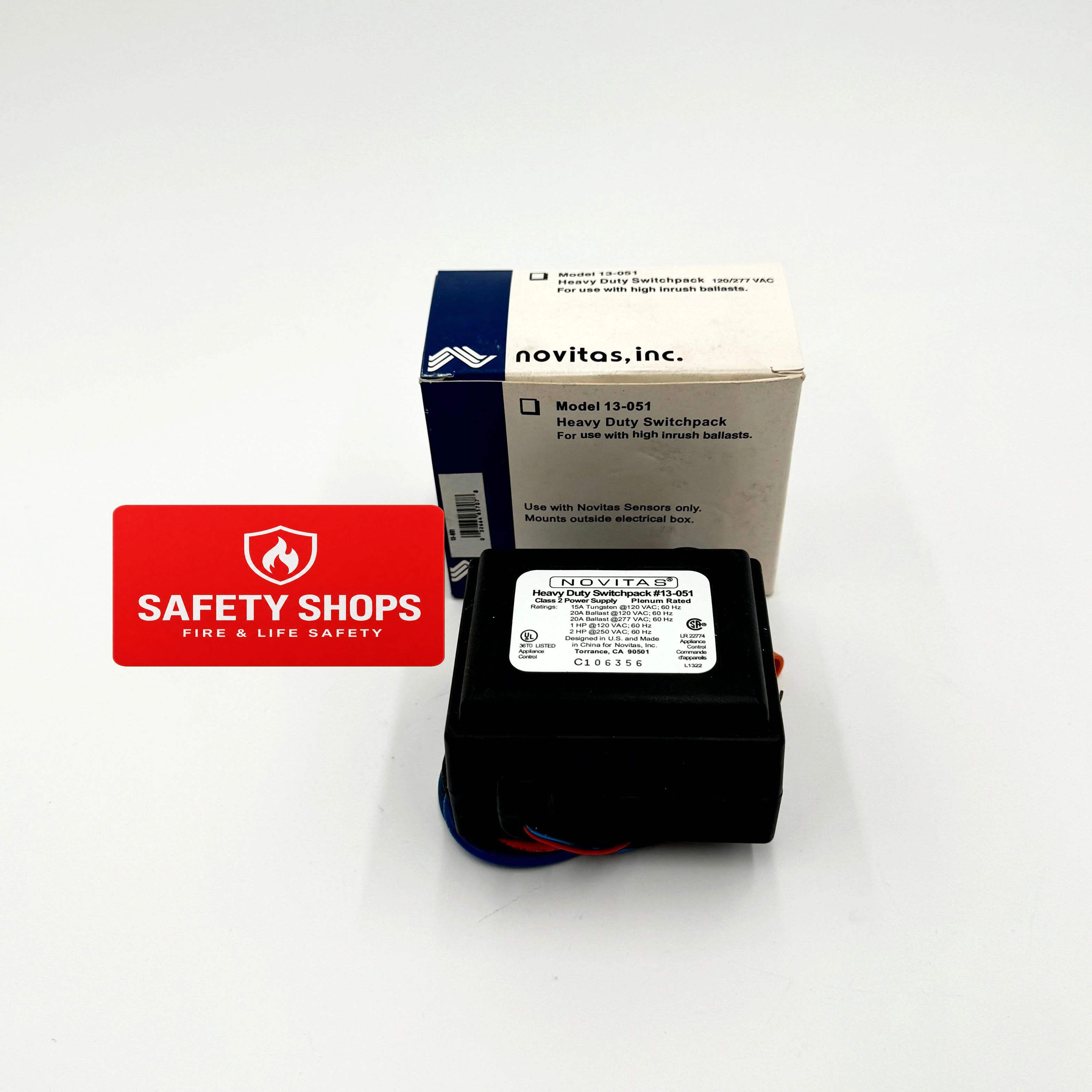 13-051 | Novitas Switchpack with Occupancy Sensing and Manual Switching