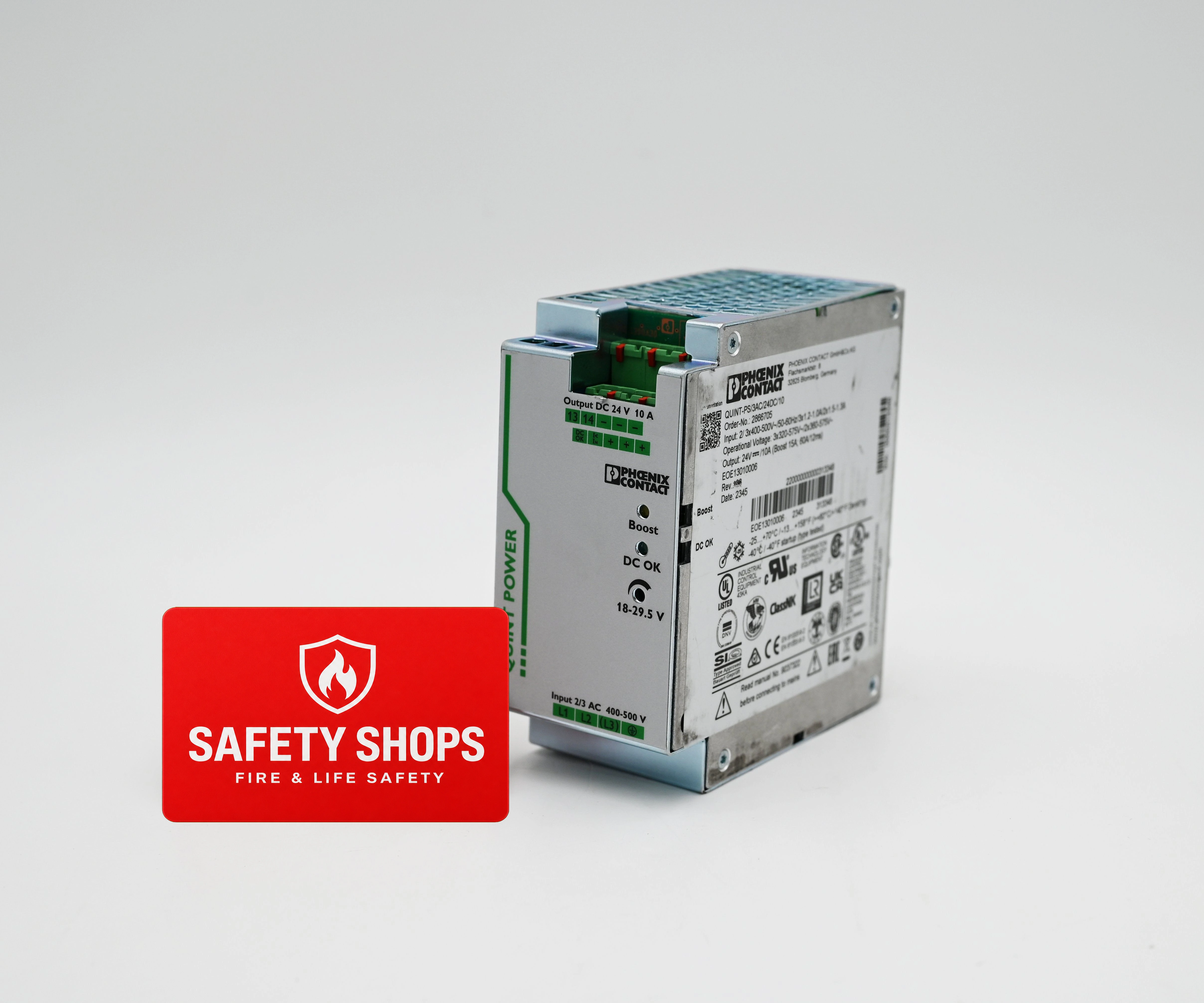 Phoenix Contact 2866705 QUINT POWER 24 VDC 10 A Three-Phase DIN Rail Power Supply